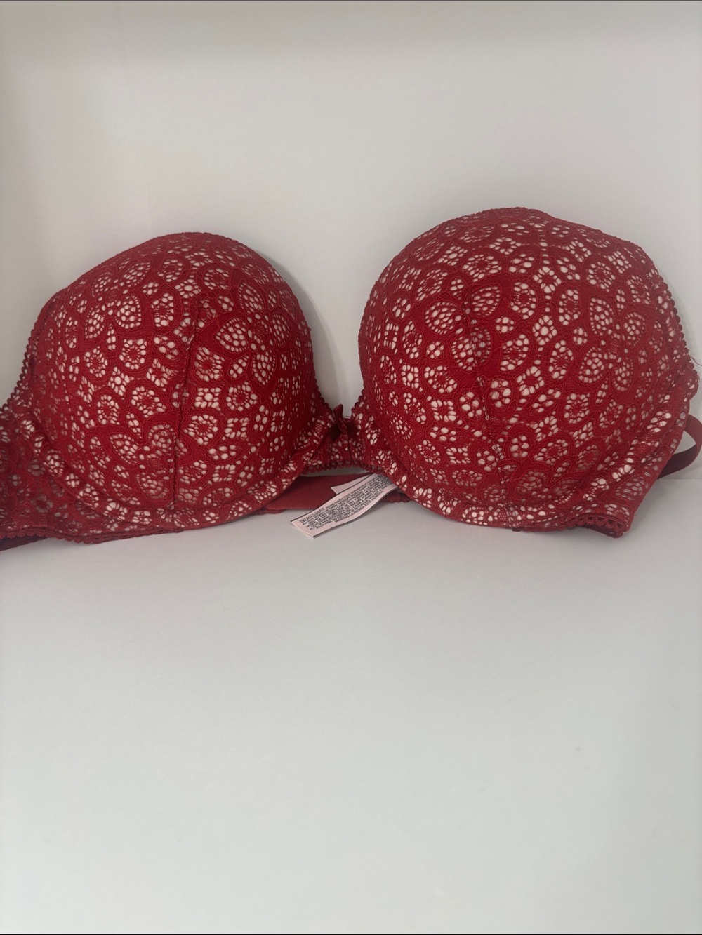 Victoria's Secret Red Lace Push-Up Bra